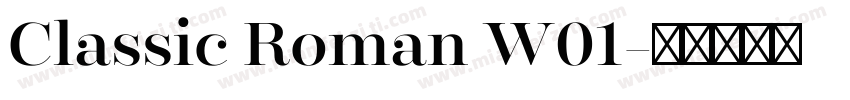Classic Roman W01字体转换
